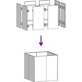 vidaXL Sadilica bijela 80x80x80 cm od čelika | shoptok.hr