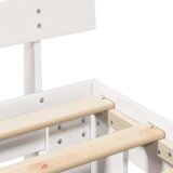 vidaXL Krevetni okvir s uzglavljem Beli 160x200 cm Puni bor | shoptok.hr
