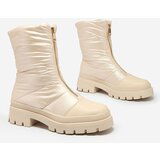 Resti Women's Tainve Beige Flat Heel Boots | ePonuda.com