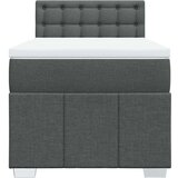 vidaXL Krevet s oprugama i madracem tamnosivi 90 x 190 cm od tkanine | shoptok.hr