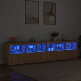  Komoda s LED svjetlima boja hrasta sonome 283x37x67 cm | shoptok.hr