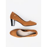 GOODIN Suede heeled pumps caramel | shoptok.hr