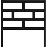  Uzglavlje za krevet crno 106 x 4 x 100 cm od masivne borovine | shoptok.hr