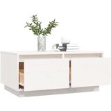  Klubska mizica bela 80x50x35 cm trdna borovina, (20715508) | Shoptok.si