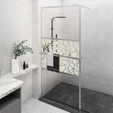 The Living Store pregrada za tuš s polico krom 100x195 cm esg steklo in aluminij - stena za tuš, (21751469) | Shoptok.si