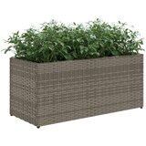  Vrtna sadilica s 2 posude siva 72 x 30 x 32 cm od poliratana | shoptok.hr