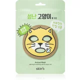 Skin79 Animal For Angry Cat maska iz platna z vlažilnim in pomirjajočim učinkom 23 g