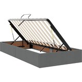  LED krevet za pohranu s madracem Tamnosiva 100 x 200 cm Tkanina | shoptok.hr
