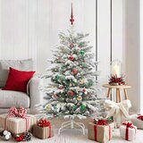vidaXL Umjetno božićno drvce s nogom Bijelo 150 cm PE i PVC | shoptok.hr