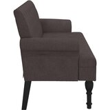  Klop z naslonom temno rjava 120x62x75,5 cm blago | Shoptok.si