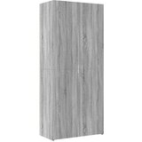 Visoka komoda siva boja hrasta 80 x 42,5 x 185 cm drvena | shoptok.hr
