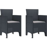  Vrtna stolica Set od 2 Antracit svijetlosiva | shoptok.hr