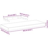  Plutajuće police 4 kom 60x23,5x4 cm od konstruiranog drva | shoptok.hr