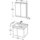 Hanah home set kupatilske nameštaja abra 65 - bor, bela bor | Eponuda.com