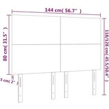  Posteljno vzglavje roza 144x5x118/128 cm žamet, (20933258) | Shoptok.si