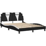  Okvir kreveta Viana bez madraca crno-bijeli 140x190 cm umjetna koža | shoptok.hr