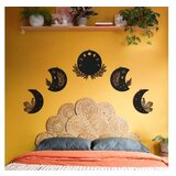 WALLXPERT dekorativni metalni zidni pribor moon phases metal wall art APT615 black | ePonuda.com
