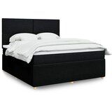  Krevet s oprugama i madracem crni 180x200 cm od tkanine | shoptok.hr