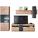 Livetastic DNEVNI REGAL, antracit, prozorno, barve hrasta u