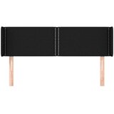  Uzglavlje s ušima crno 147x16x78/88 cm od tkanine | shoptok.hr