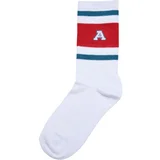 Urban Classics Accessoires College Team Socks bottlegreen/hugered/white