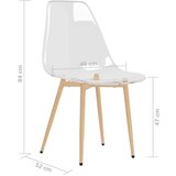  Blagovaonske stolice 4 kom prozirne PET | shoptok.hr
