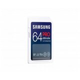 Samsung MB-SY64S/WW sd card 64GB, pro ultimate, sdxc, uhs-i U3 V30, read up to 200MB/s, write up to 130 mb/s, for 4K and fullhd video recording cene