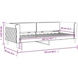  Dnevni krevet crni 80 x 200 cm baršunasti | shoptok.hr