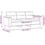  Trosjed Tamnosiva 180 cm od mikrovlakana | shoptok.hr