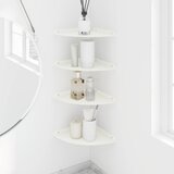  Lebdeća polica s policom s pohranom 4 pcs Bijeli 24 x 24 x 2 cm | shoptok.hr