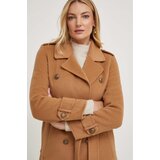 Answear Lab Volnen plašč bež barva | Shoptok.si