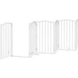  Vrata za pse s vratašcima 9 panela sklopiva 450 cm drvo topole Bijela 50 x 90 x 2 cm | shoptok.hr