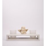 MAISON ADORABLE Svećnjak ANĐEO za dve sveće 26x9 cm, Beli Cene