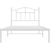 Metalni okvir za krevet s uzglavljem bijeli 100x190 cm | Eponuda.ba