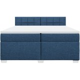  Krevet s oprugama i madracem plavi 200 x 200 cm od tkanine | shoptok.hr