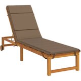  Jastučić za ležaljku GEMERT 100% poliester Sivosmeđa - Sivosmeđa 200 x 60 x 3 cm Melange | shoptok.hr