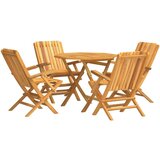  5-dijelni vrtni blagovaonski set od masivne tikovine | shoptok.hr