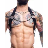 HARNESS03 Black Chain Men's Harness L/XL