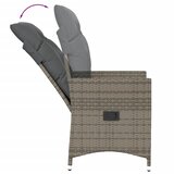  3-dijelni bistro set od poliratana s jastucima sivi | shoptok.hr