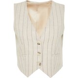 Trendyol Beige Striped Cotton Linen Woven Vest | ePonuda.com
