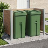  Ograda za kante za smeće Smeđa 161 x 85 x 115 cm Aluminij i WPC | shoptok.hr