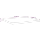Stolna ploča 50x40x2 5 cm pravokutna bagremovo drvo živi rub | shoptok.hr