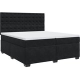  Krevet s oprugama i madracem crni 200x200 cm baršunasti | shoptok.hr