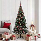 vidaXL Božično drevo med 300 LED z stojalom Črna 180 cm PVC | Shoptok.si