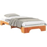  Krevetna konstrukcija Smeđa 90 x 220 cm Čvrsto borovo drvo | shoptok.hr