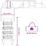  Tunelski šator s krovom Plava i siva 778 x 356 x 210 cm | shoptok.hr