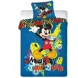 posteljina za decu mickey mouse- born to rock 160x200cm + 70x80cm