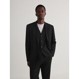 Reserved Črtast suknjič slim fit - Črna | Shoptok.si