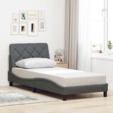 vidaXL Posteljni okvir brez vzmetnice temno siv 90x200 cm blago Cene