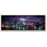  Slika - New York: Dark City 90x30 U prirodnom drvenom okviru | shoptok.hr